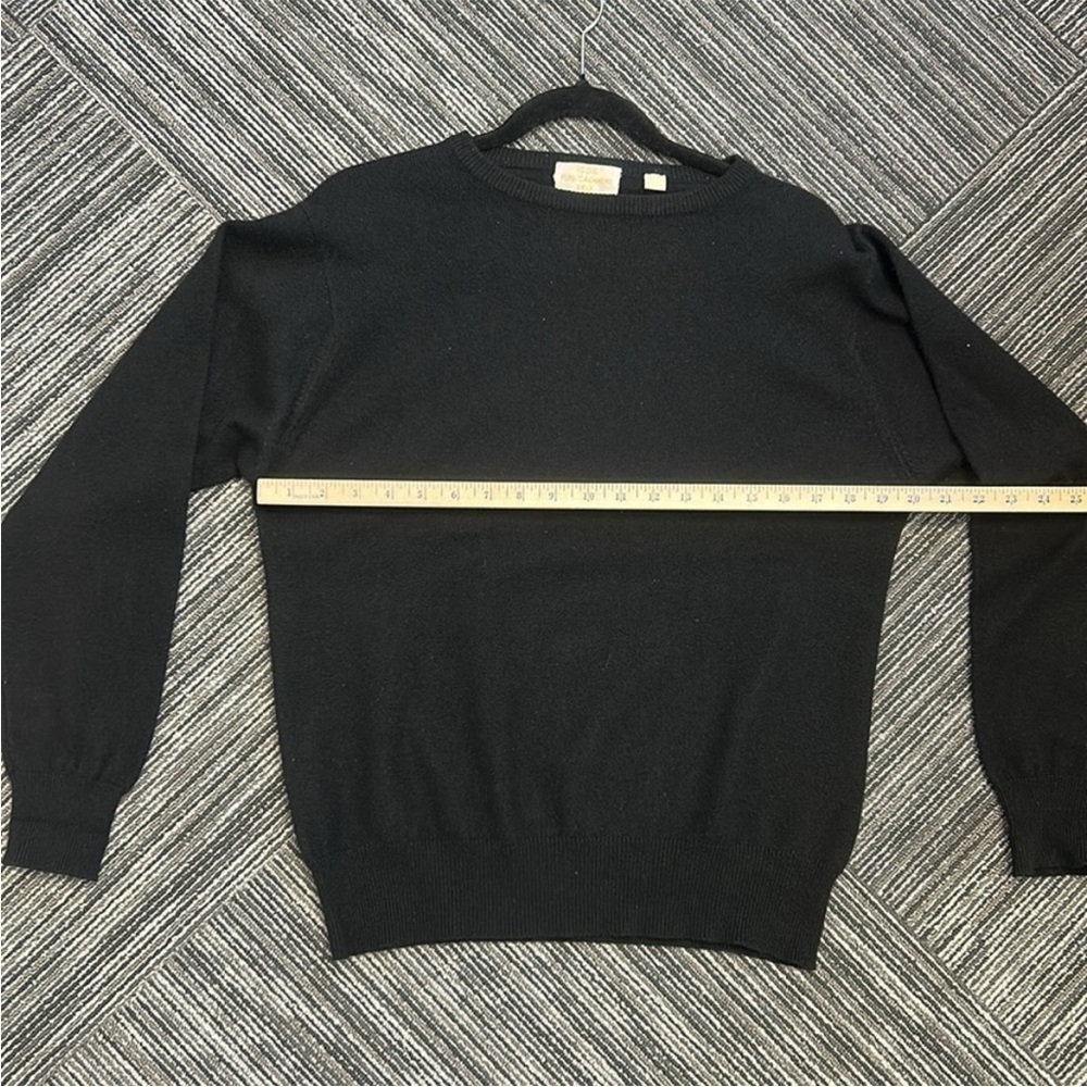 Pure Cashmere 2-Ply Women’s Black Neutral Pullover Sweater Size XL Luxury - Picture 2 of 6